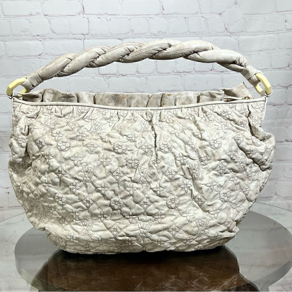 LOUIS VUITTON Monogram Olympe Nimbus PM 18x12 embossed leather EUC vintage rare - Picture 3 of 17